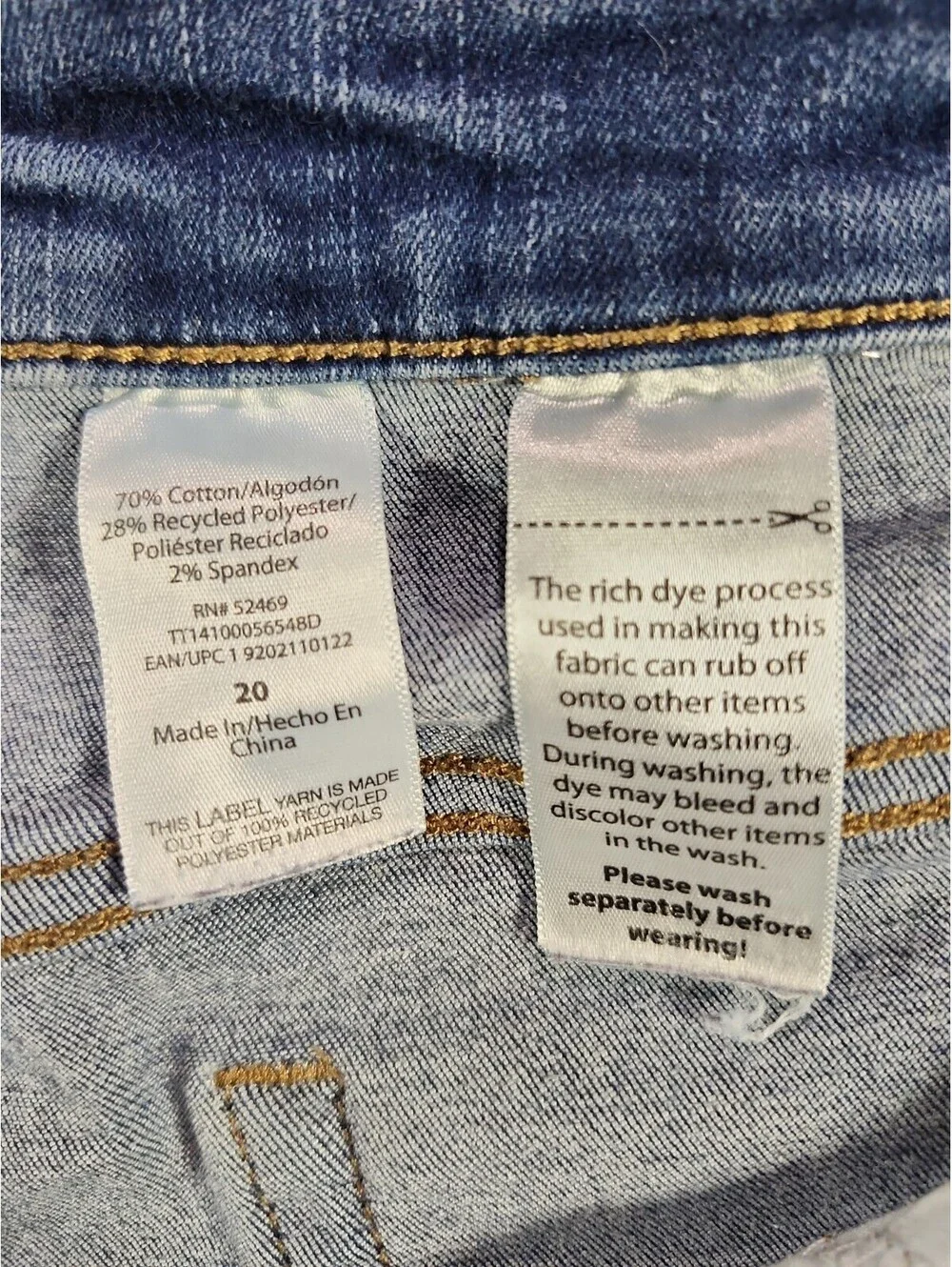 Time and Tru Womens 20 Mid-rise Dark Wash Denim Shorts Summer Casual 0198